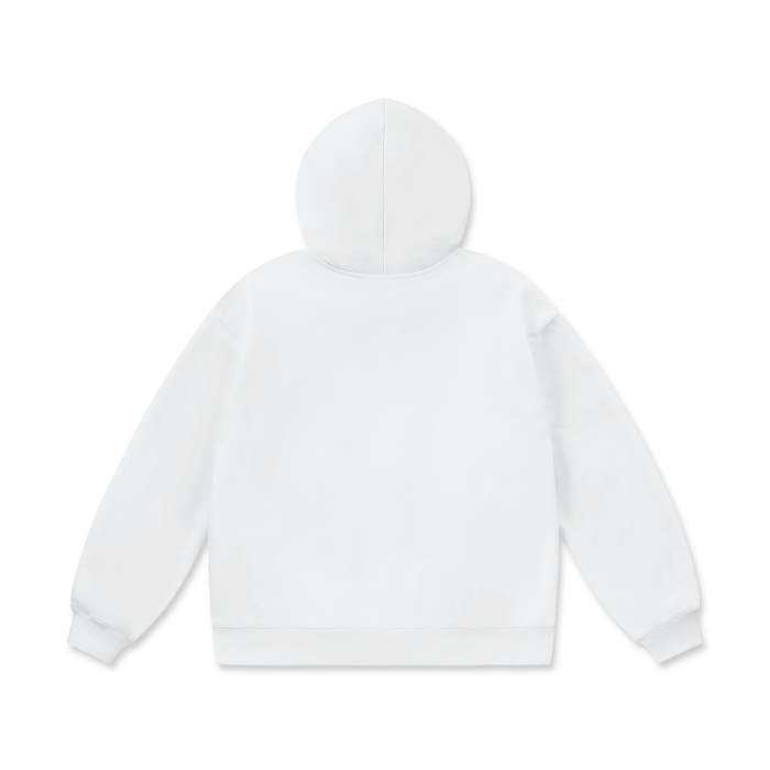 WHITE Oversize Heavyweight Fleece DON MEGA Hoodie