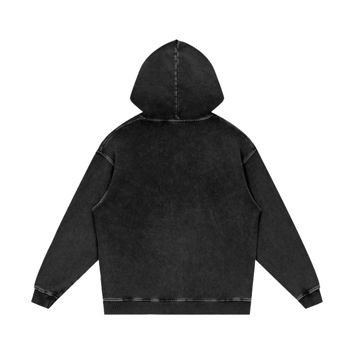 BLACK Acid Wash Oversize BIG DON MEGA Hoodie