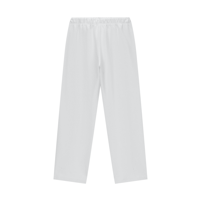 WHITE Fleece Lined Straight Leg Pants DON MEGA