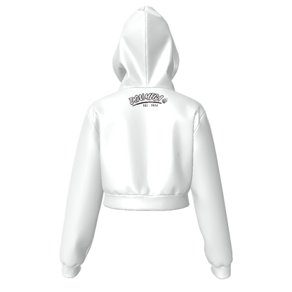 DON MEGA ROSE Women's Zip Up Crop Hoodie