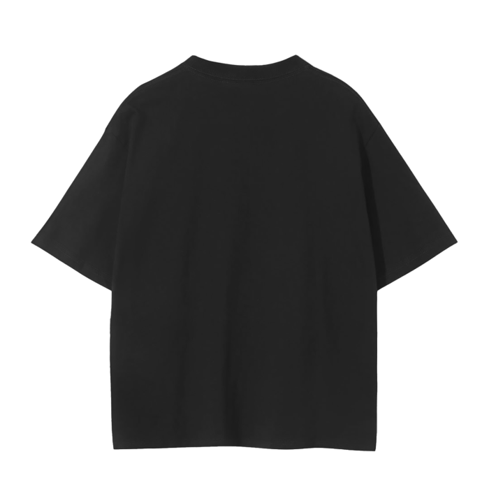 black Regular Fit Drop Shoulder DON MEGA