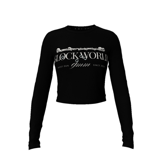 GLOCK WORLD 9MM BLACK Women's Crop Top