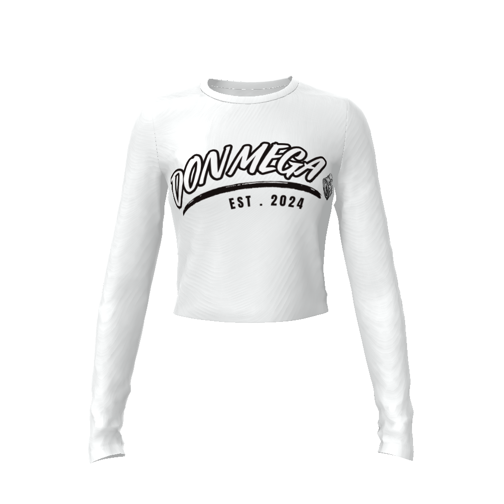 DON MEGA WHITE Women's Crop Top